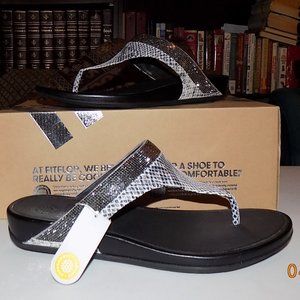 NIB FitFlop Banda Crystal Snake Mink Leather size 10